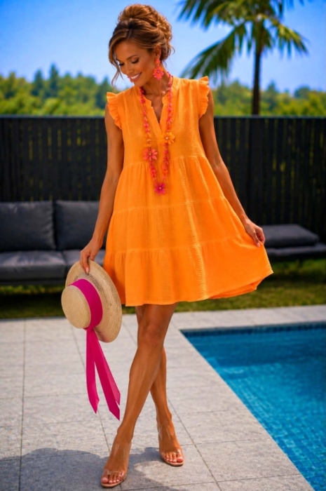 Dress fluo orange tetra
