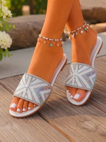 Slipper wit strass