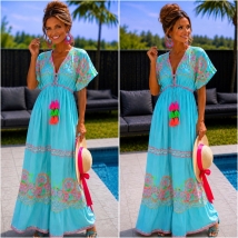 Kleed turquoise boho 