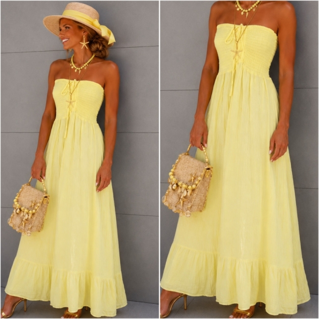 Dress  bustier yellow tetra 