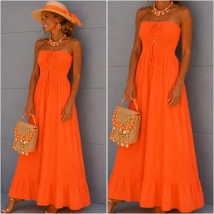 Robe bustier orange tetra 