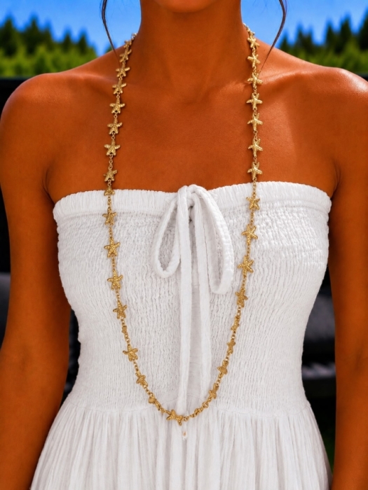 Ketting goud lang zee sterren 
