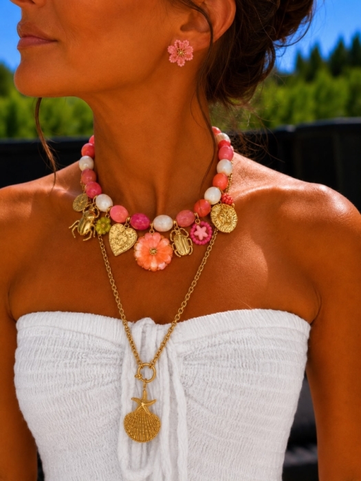 Boucles pink Fleur 