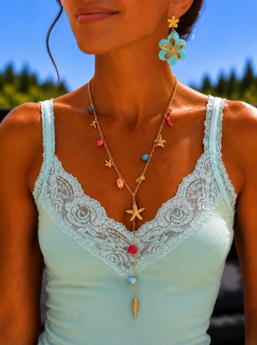 Collier boho color detail 