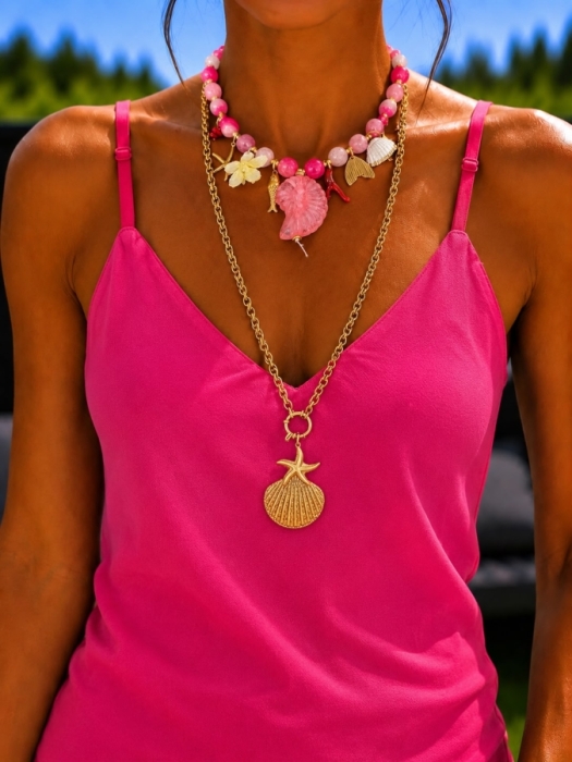 Neckless short fushia 