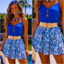Jupe bleu royal multi 