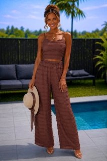 Ensemble marron pantalon et top