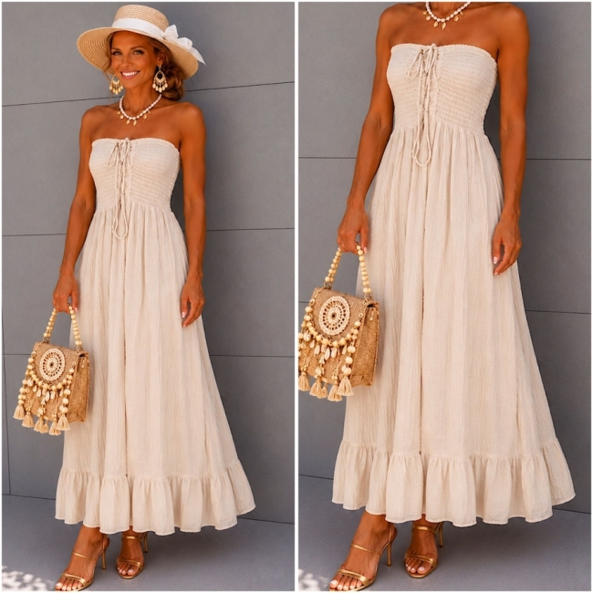 Dress bustier beige tetra 