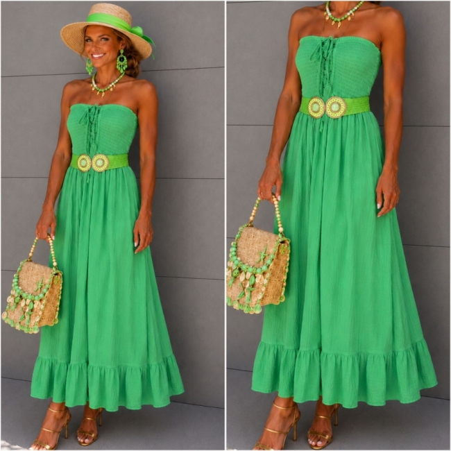 Kleed bustier Apple green tetra 