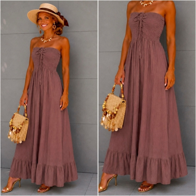 Dress bustier Brown tetra 