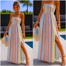 Kleed bustier blauw multi 