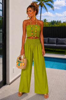 Set apple green broek/top