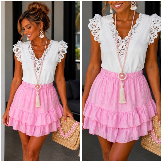 Rokshort roze