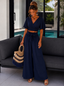 Set Marineblauw Broek/top