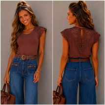 T-shirt bruin kant rug