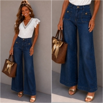 Jeans hartjes gold wide leg 