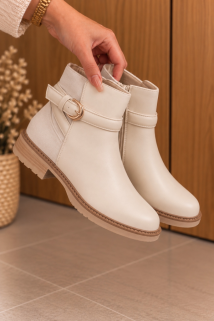 Bottine plat beige 