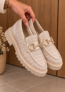 Moccasin beige gold Classic 