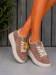 Sneaker taupe & fantasie 