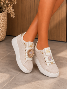 Sneaker beige & fantasie 