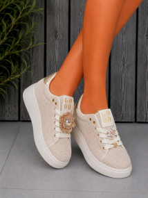 Sneaker beige & fantasie 