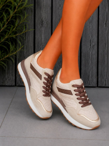 Sneaker beige bruin 