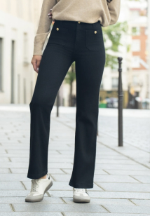 Broek zwart Wide leg zakjes 