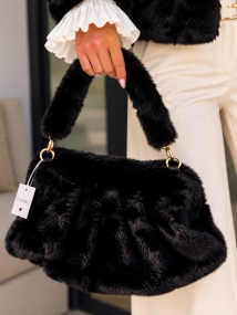 Handtas zwart teddy