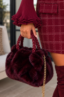 Handtass Bordeaux teddy