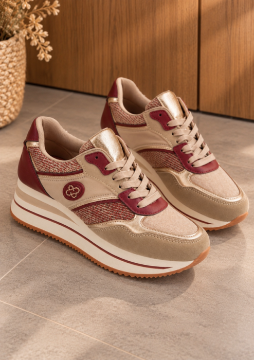 Sneacker Bordeaux/gold