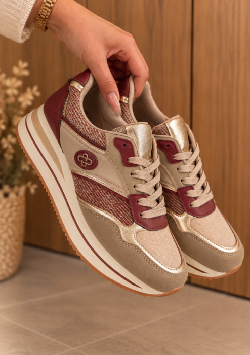 Sneacker Bordeaux/gold