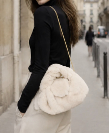 Teddy tasje beige 
