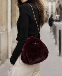 Teddy tasje Bordeaux 