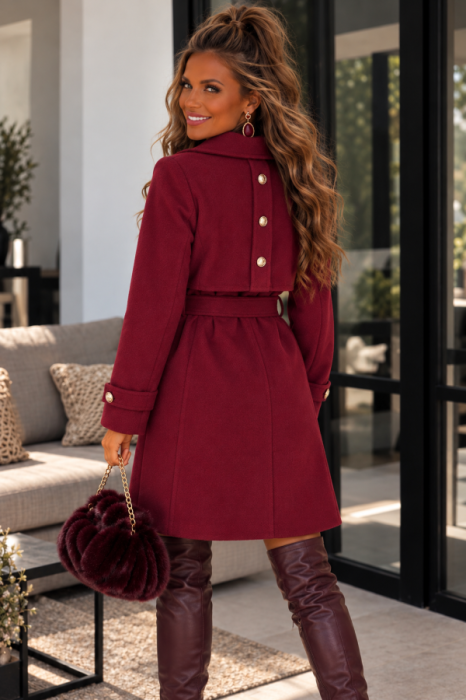 Mantel Bordeaux botton