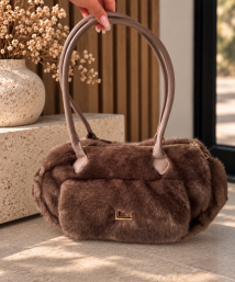 Handtas taupe teddy