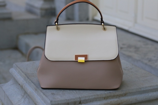 handbag white beige