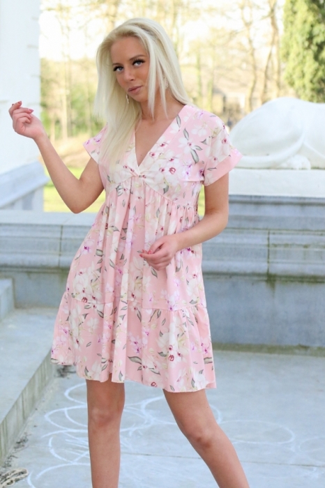 robe roze fleur