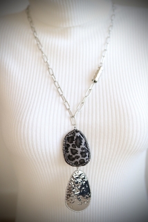 Neckless Silver leopard