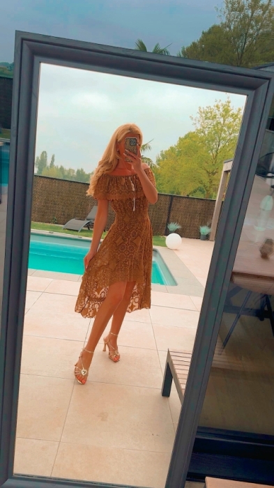 Long dress Camel bohemian