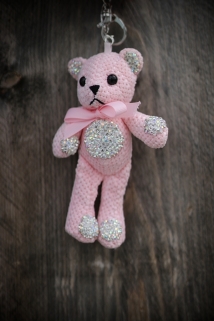 key chain pink teddy
